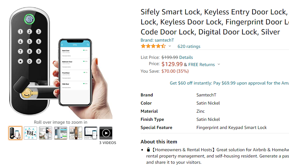 案件號：21-cv-6261,Smart Lock正在維權，被DIRECTION IP LAW律所代理，趕緊篩查！
