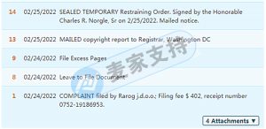 再度發案！Keith律所代理VON KOWEN Work發起版權維權起訴案件！