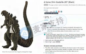 緊急下架！Keith代理知名品牌GODZILLA 哥斯拉發案！