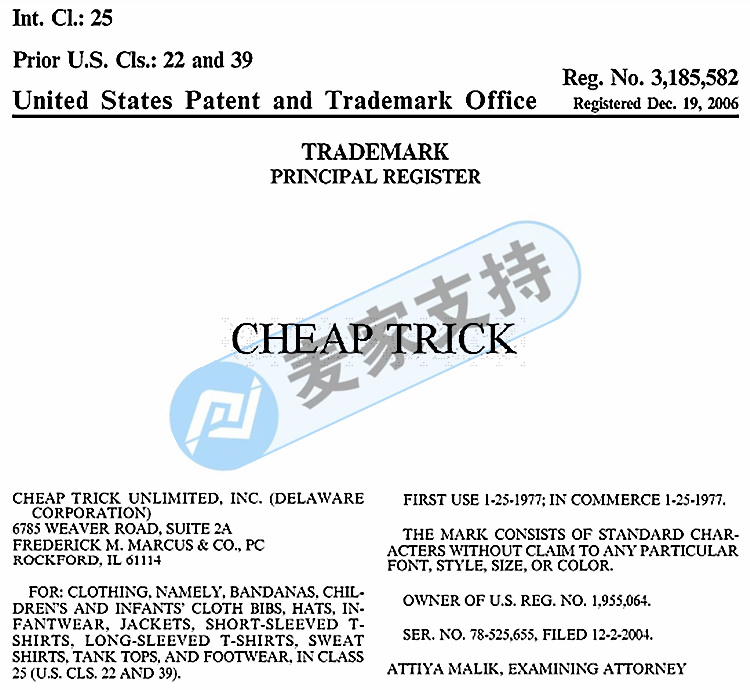 樂隊品牌Cheap Trick由KEITH律所代理最近發案，這些商標不要碰！趕緊自查！