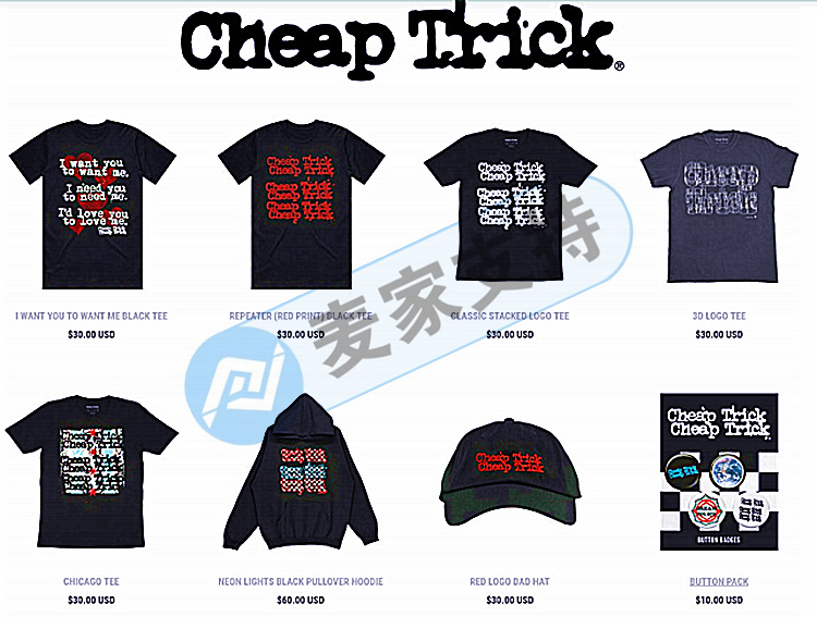 樂隊品牌Cheap Trick由KEITH律所代理最近發案，這些商標不要碰！趕緊自查！
