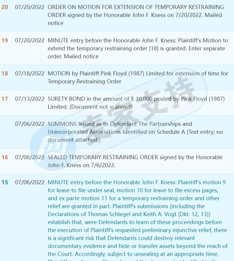 PINK FLOYD再起侵權(quán)風(fēng)波，代理律所Keith已經(jīng)發(fā)送郵件，請(qǐng)各位及時(shí)查看！
