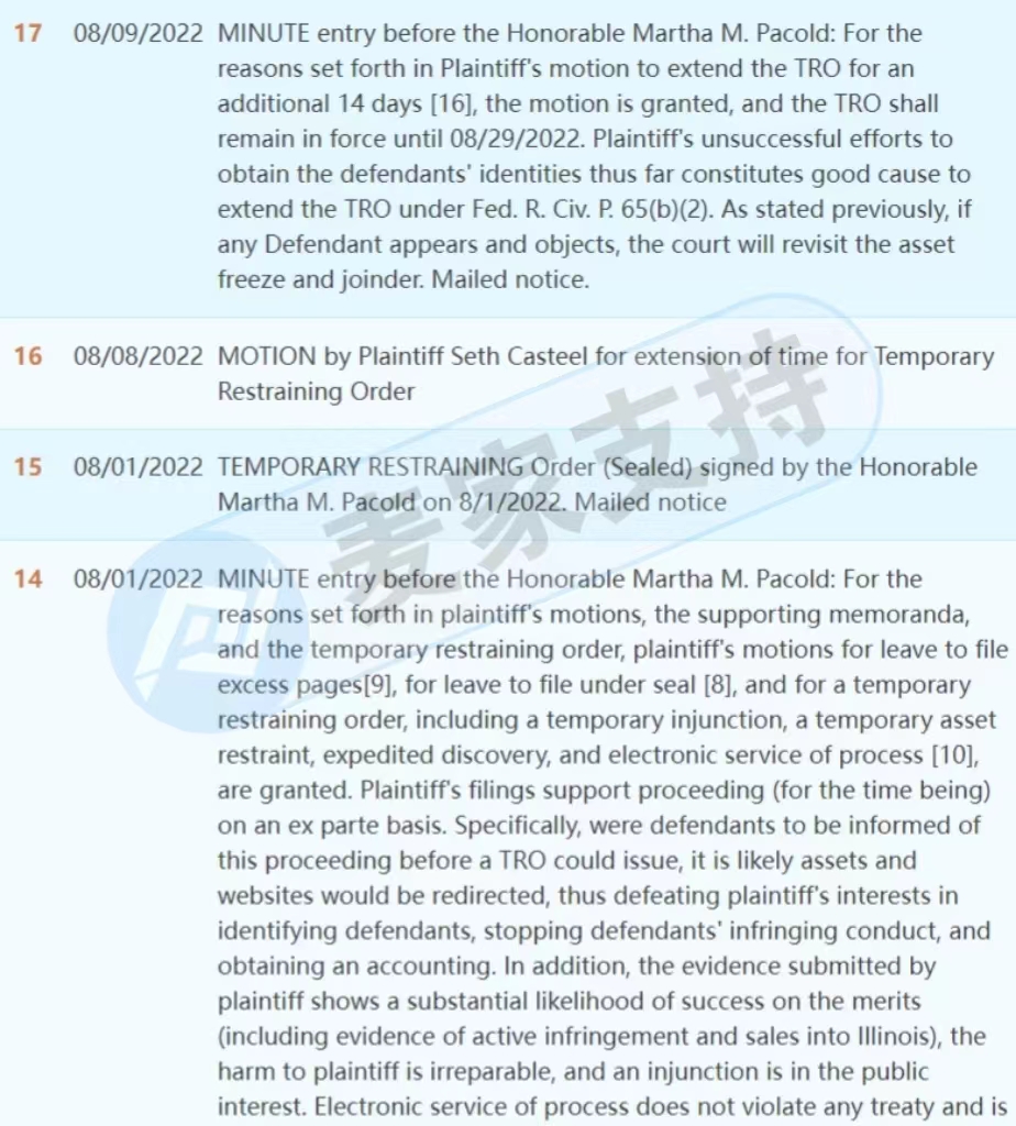 Keith律所代理攝影師Seth Casteel又起3起侵權(quán)案，案件均已進(jìn)入TRO階段！