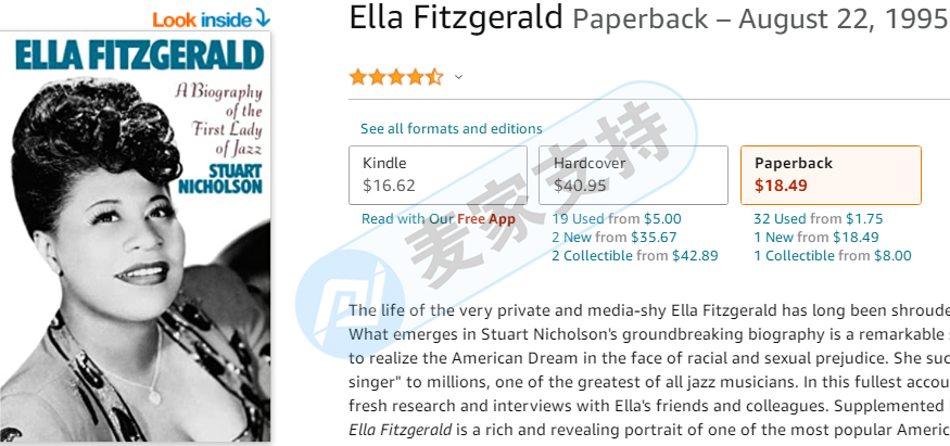 再發知名人物維權案！艾拉·費茲杰拉 ELLA FITZGERALD委托TME律所強勢起訴！