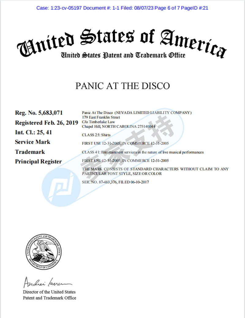 樂隊維權再發新案！Panic! at the Disco樂隊委托TME律所商標維權，速查避雷！