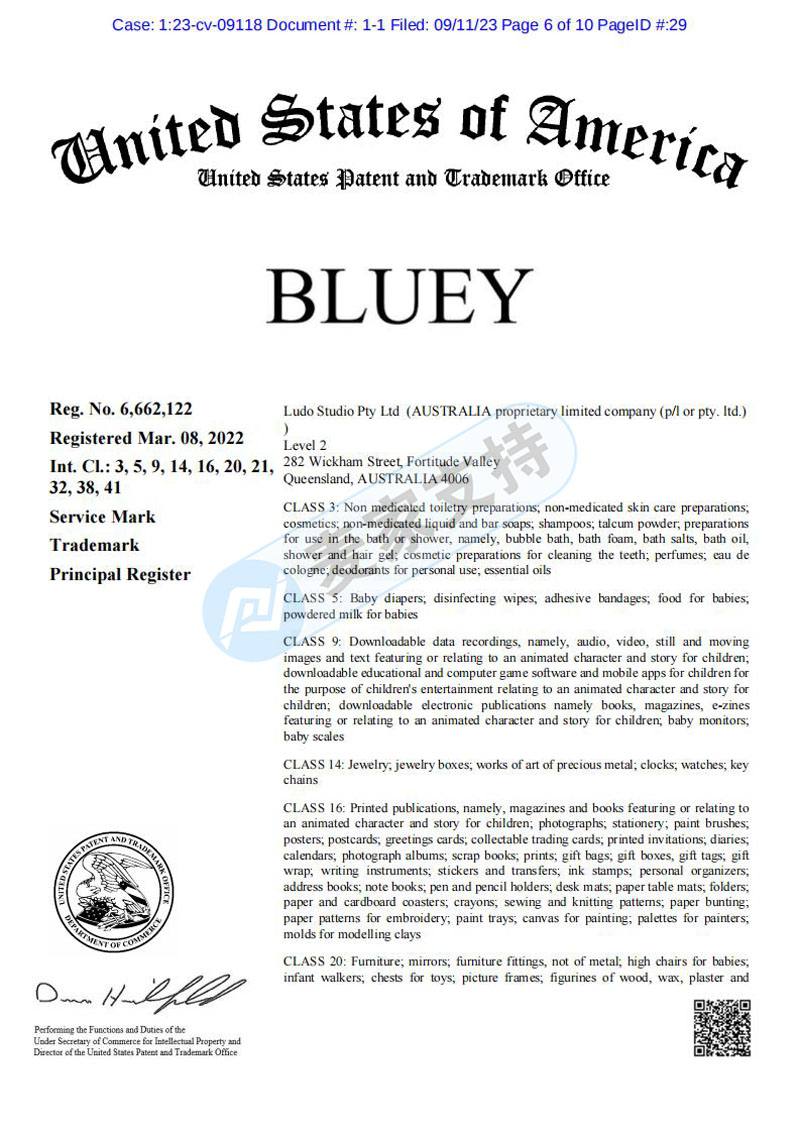 黑色周一，美國三大律所齊發案七起，其中Bluey布魯伊每月一案從未缺席