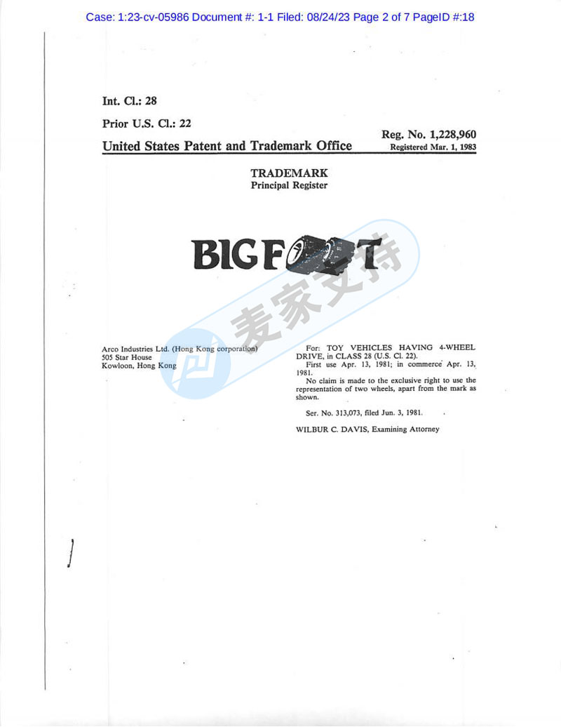 聽勸！HSP律所代理Bigfoot大腳怪卡車商標(biāo)維權(quán)從未暫停，跨境電商真不能賣