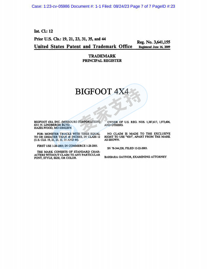 聽勸！HSP律所代理Bigfoot大腳怪卡車商標(biāo)維權(quán)從未暫停，跨境電商真不能賣