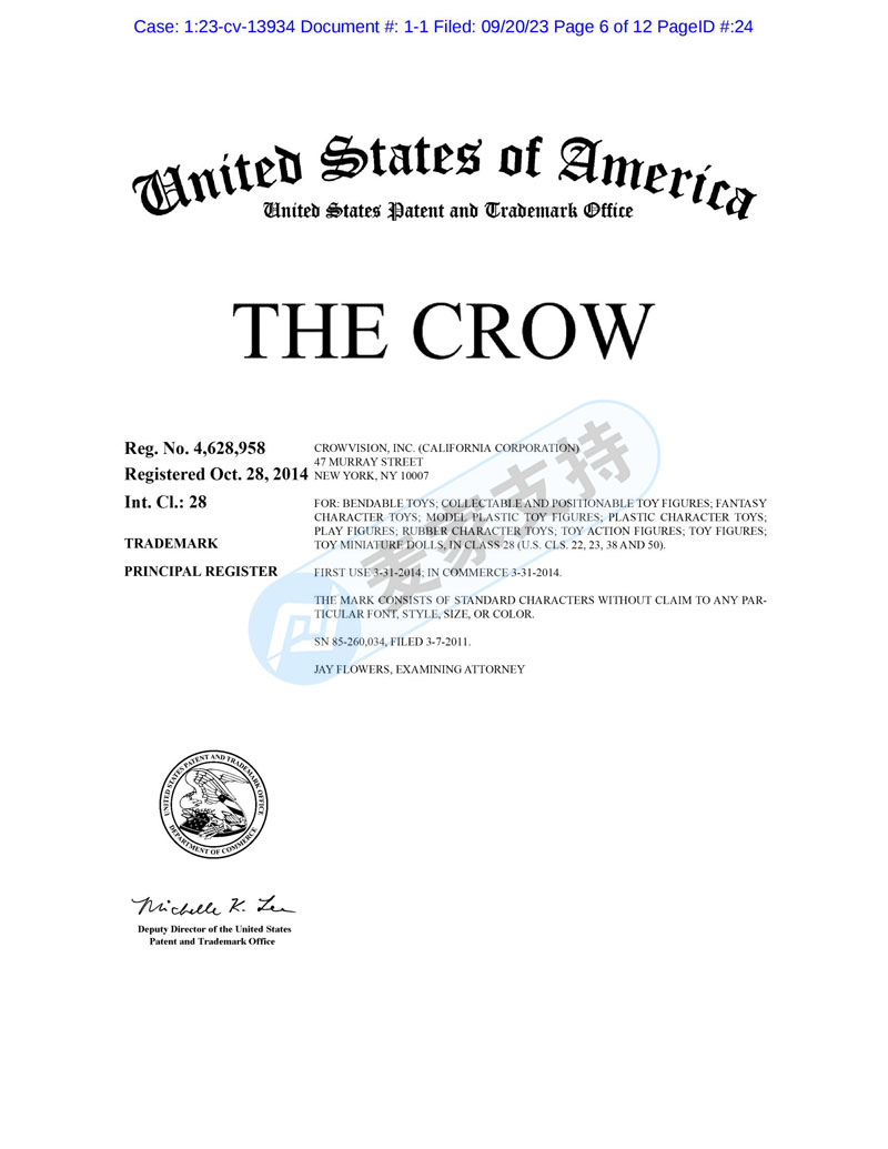 美國TME律所代理The Crow 烏鴉商標+版權再回歸，跨境賣家速排雷
