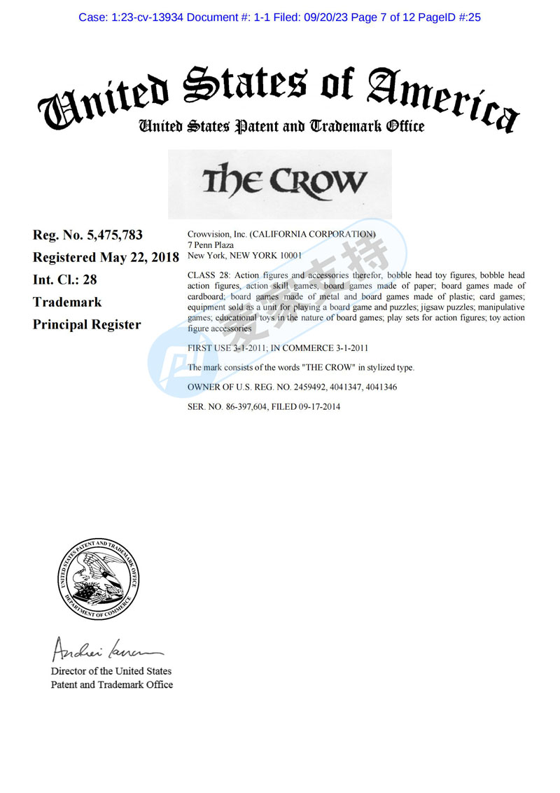 美國TME律所代理The Crow 烏鴉商標+版權再回歸，跨境賣家速排雷