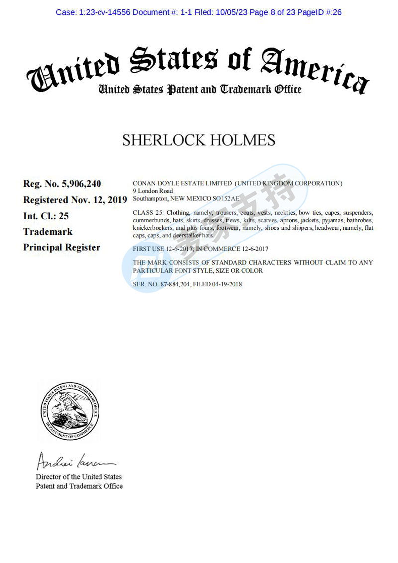 TME律所代理高危詞Sherlock Holmes福爾摩斯再維權(quán)，跨境賣家速排查