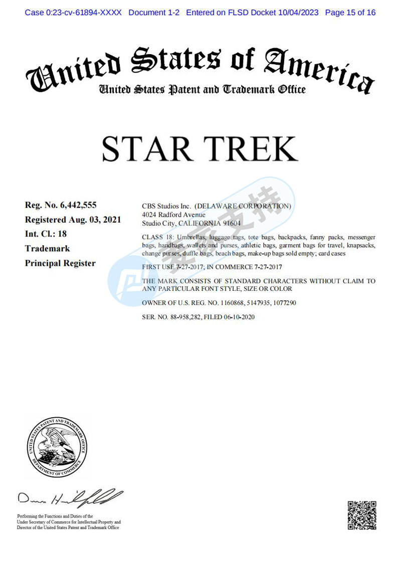 速查！SMG律所代理火爆全球的IP影視Star Trek星際迷航商標維權，已立案