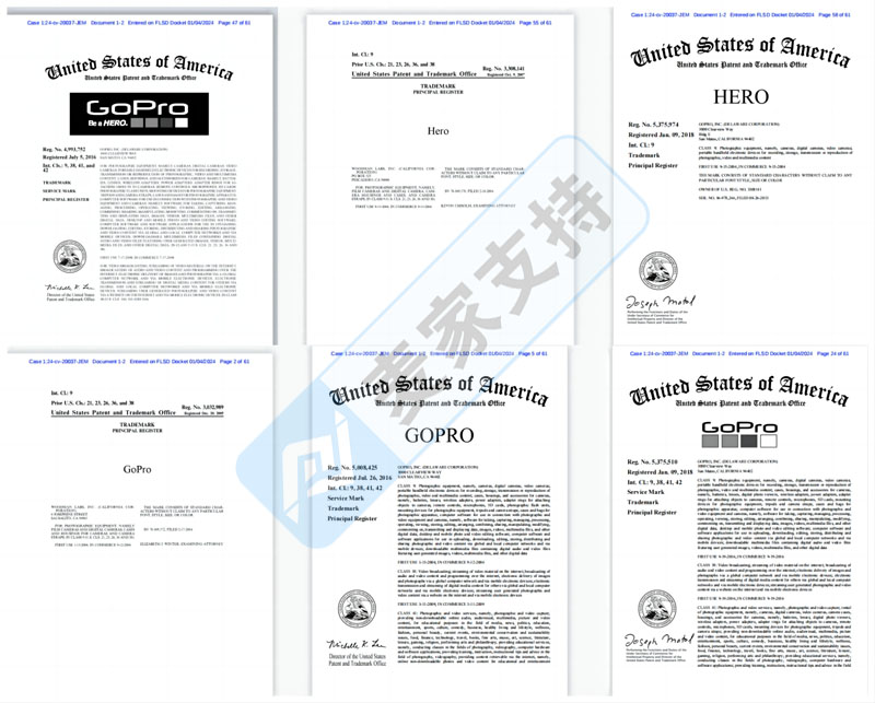 GoPro運動相機百余張版權和商標，已申請TRO凍結，跨境賣家切勿盲目沖