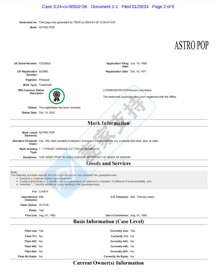 Astro Pops老牌火箭糖果加入TRO維權戰隊！維權何時都不晚！