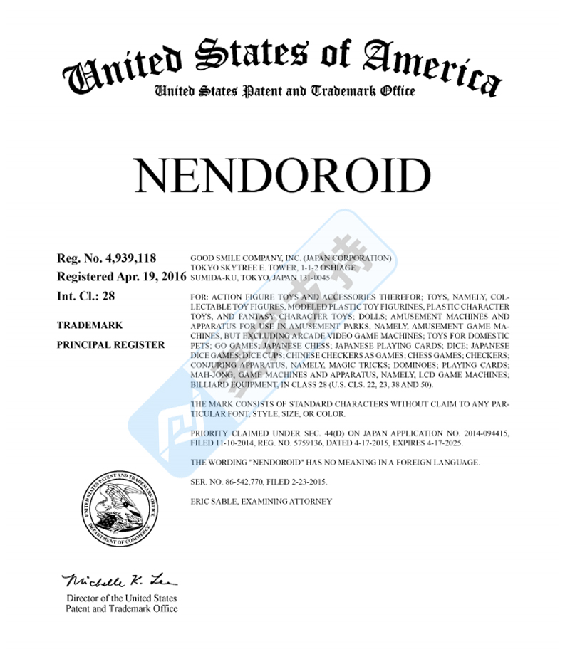 Nendoroid系列商標委托David律所隱匿立案，已TRO凍結涉案賬戶捍衛權益