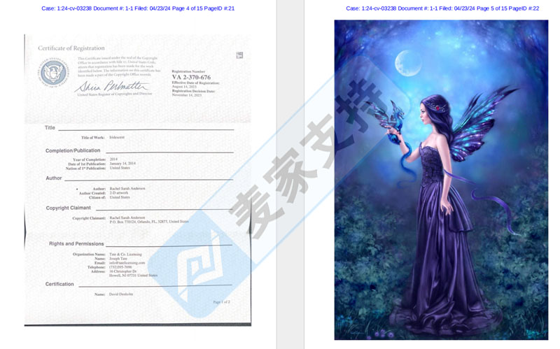 Keith的全新版權(quán)案掀起波瀾——仙女版權(quán)畫(huà)侵權(quán)風(fēng)暴來(lái)襲，7張版權(quán)圖已下傳票！