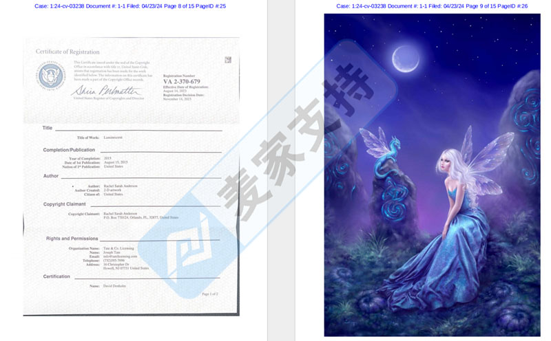 Keith的全新版權(quán)案掀起波瀾——仙女版權(quán)畫(huà)侵權(quán)風(fēng)暴來(lái)襲，7張版權(quán)圖已下傳票！