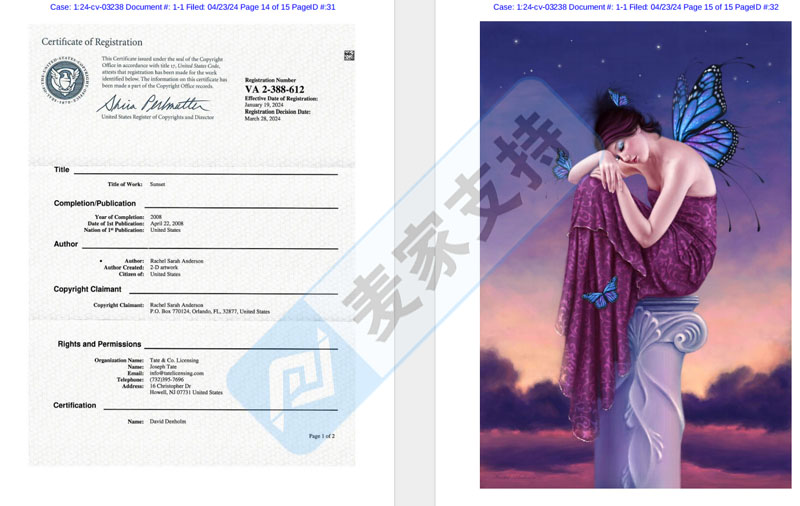 Keith的全新版權(quán)案掀起波瀾——仙女版權(quán)畫(huà)侵權(quán)風(fēng)暴來(lái)襲，7張版權(quán)圖已下傳票！