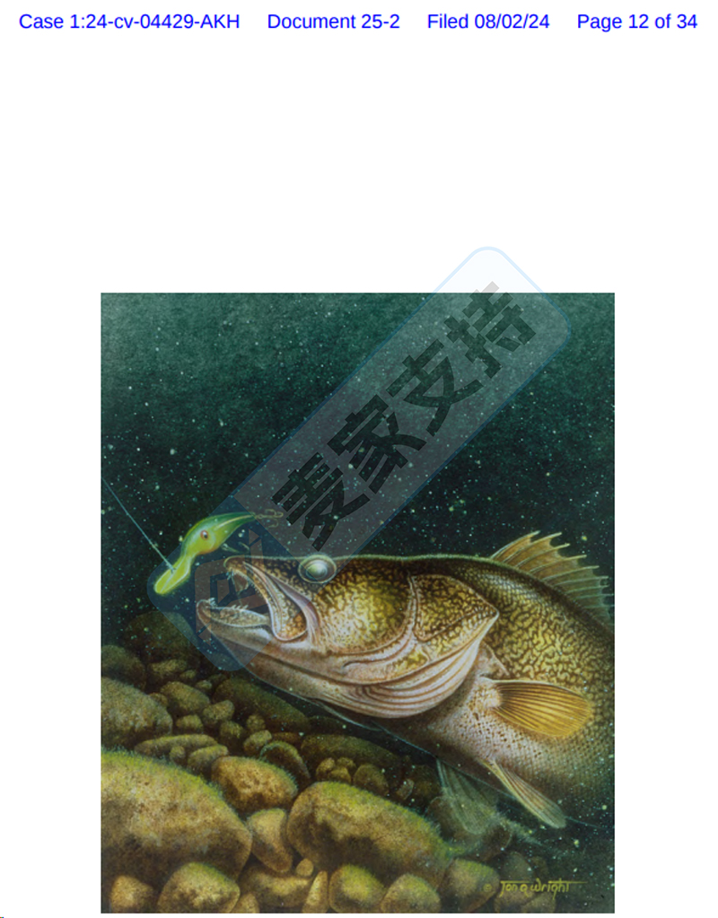 4-cv-04429，這17張魚版權再次維權，54家涉案店鋪已TRO被凍結！"