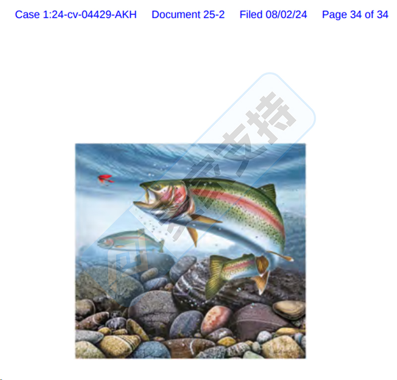 4-cv-04429，這17張魚版權再次維權，54家涉案店鋪已TRO被凍結！"